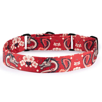 The Dragon Blossom Martingale Dog Collar With QuickLink