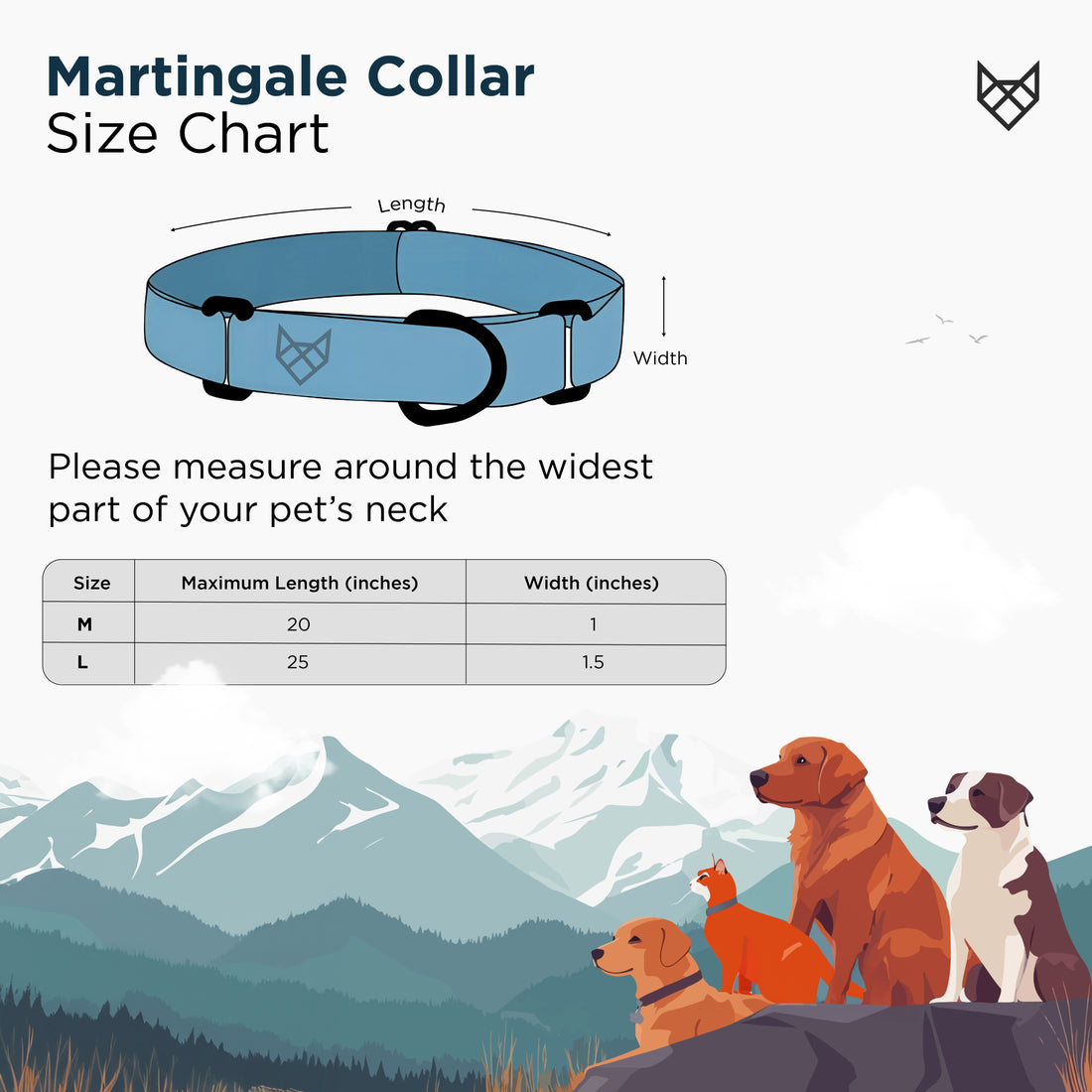 The Wave of Kangawa Martingale Dog Collar With QuickLink