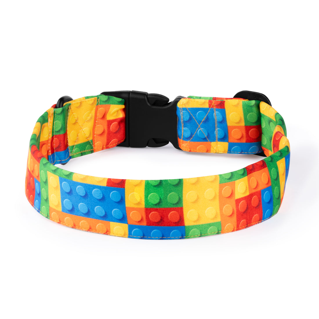 The Rainbow Bricks Buckle Dog Collar With QuickLink