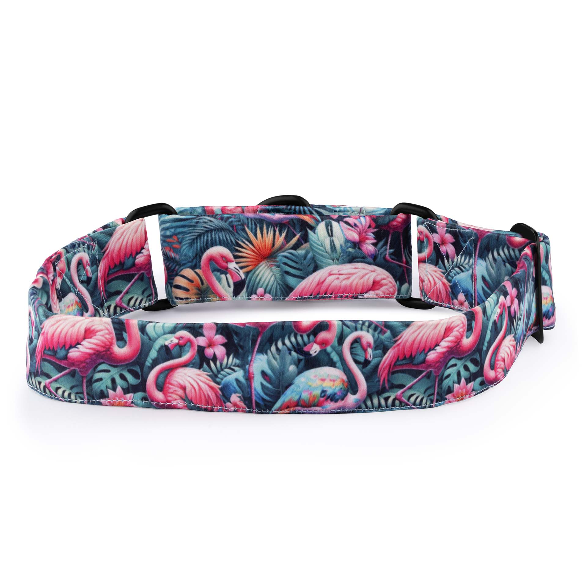 The Flamingo Oasis Martingale Dog Collar With QuickLink