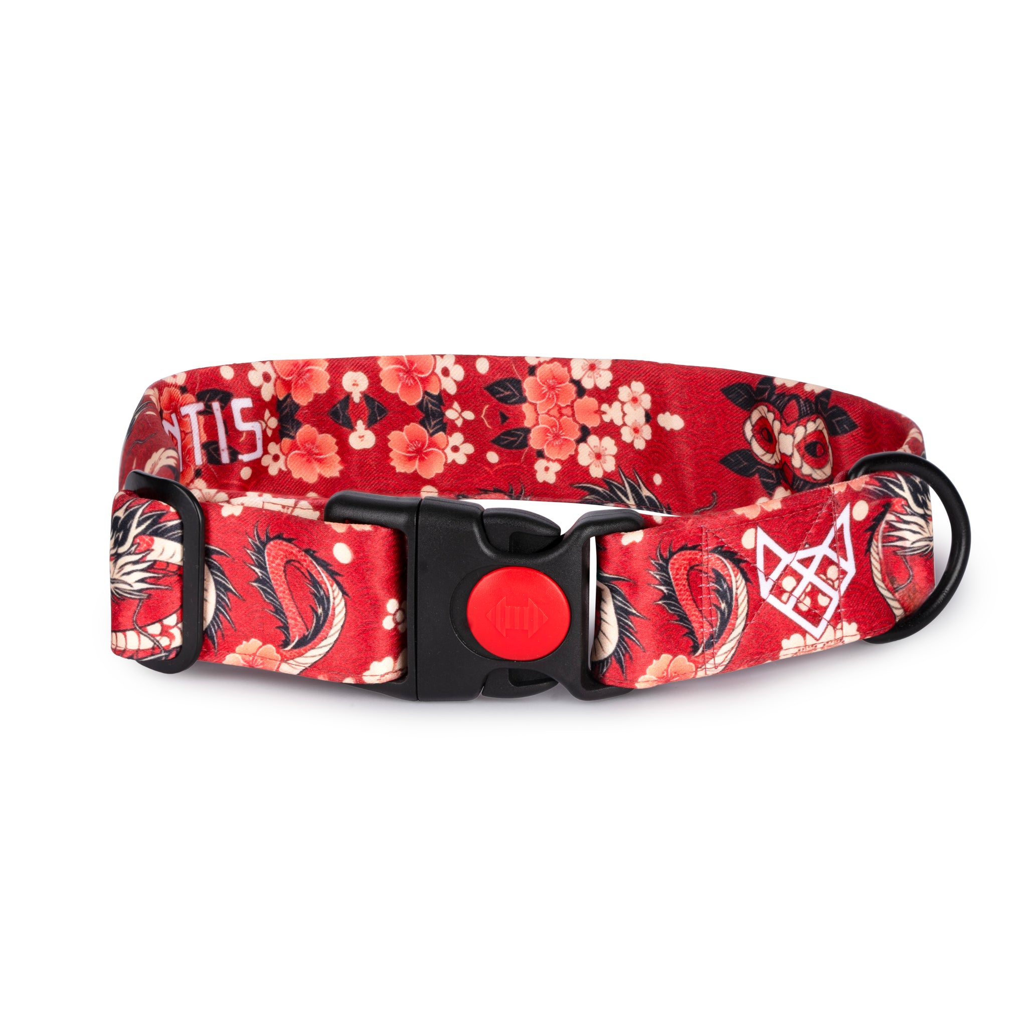 The Dragon Blossom Buckle Dog Collar With QuickLink